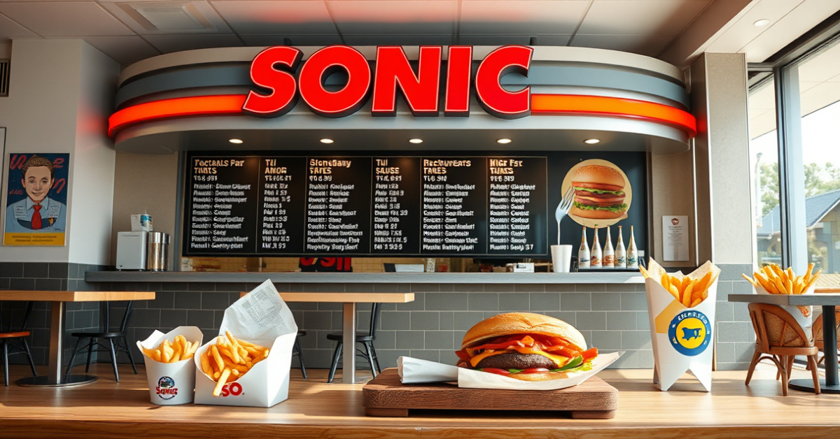 Sonic Lunch Menu With Prices For 2026