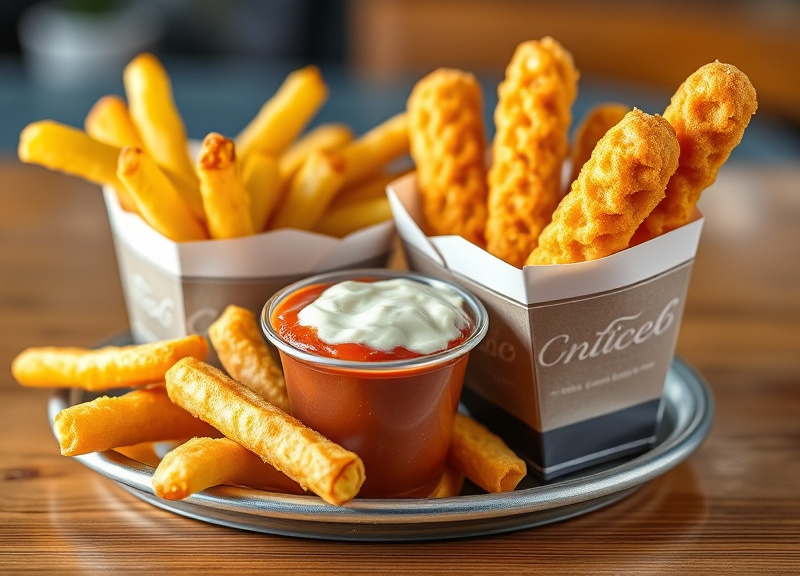 Curly Fries & Mozzarella Sticks (Dessert Pairing Note)