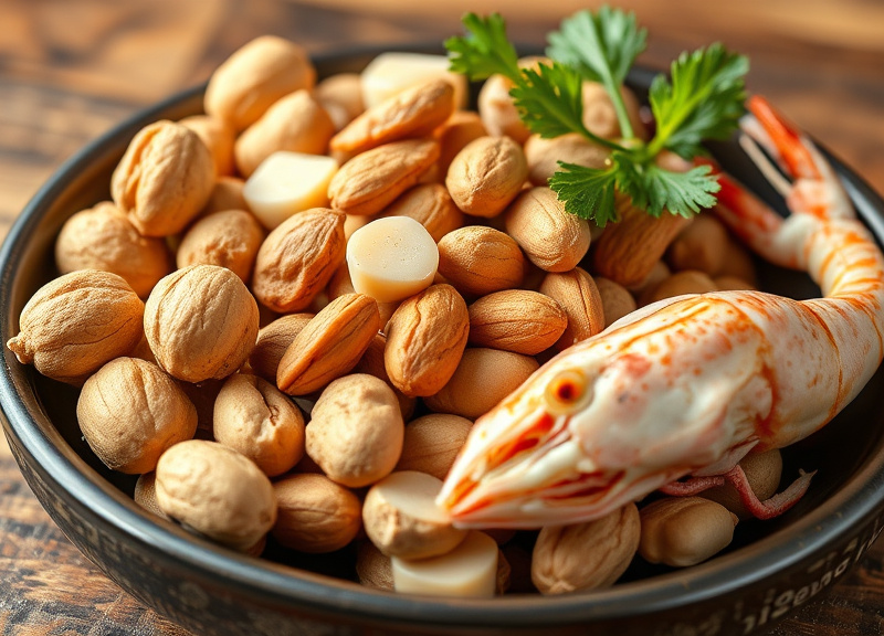Peanuts, Tree Nuts, Soy & Shellfish